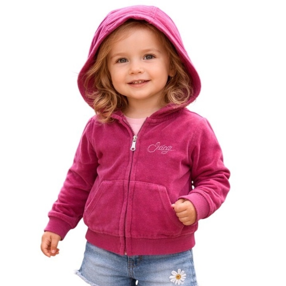 Juicy Couture Kids' Embroidered Logo‎ Full Zip Hooded Jacket Size 18-24 Months